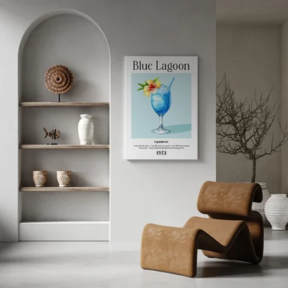 Wandbild – Blue Lagoon Cocktail Rezept