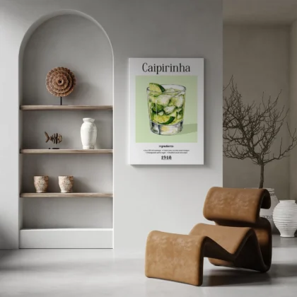Wandbild – Caipirinha Cocktail Rezept