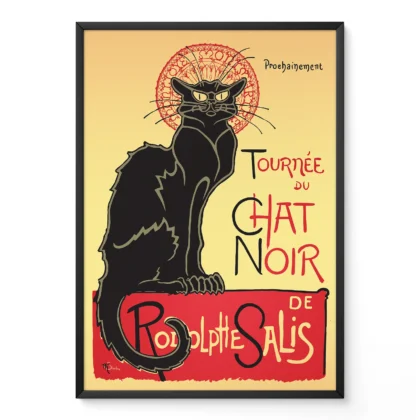 Chat Noir Wall Art – Vintage French Art Print
