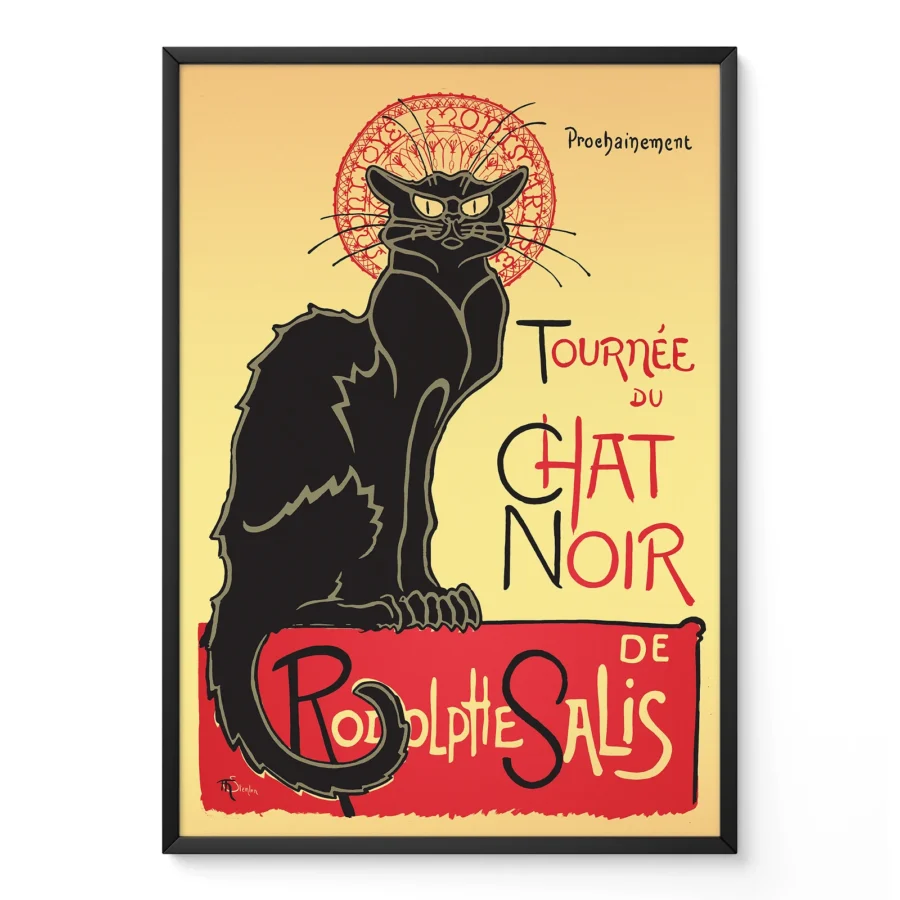 Chat Noir Wall Art – Vintage French Art Print