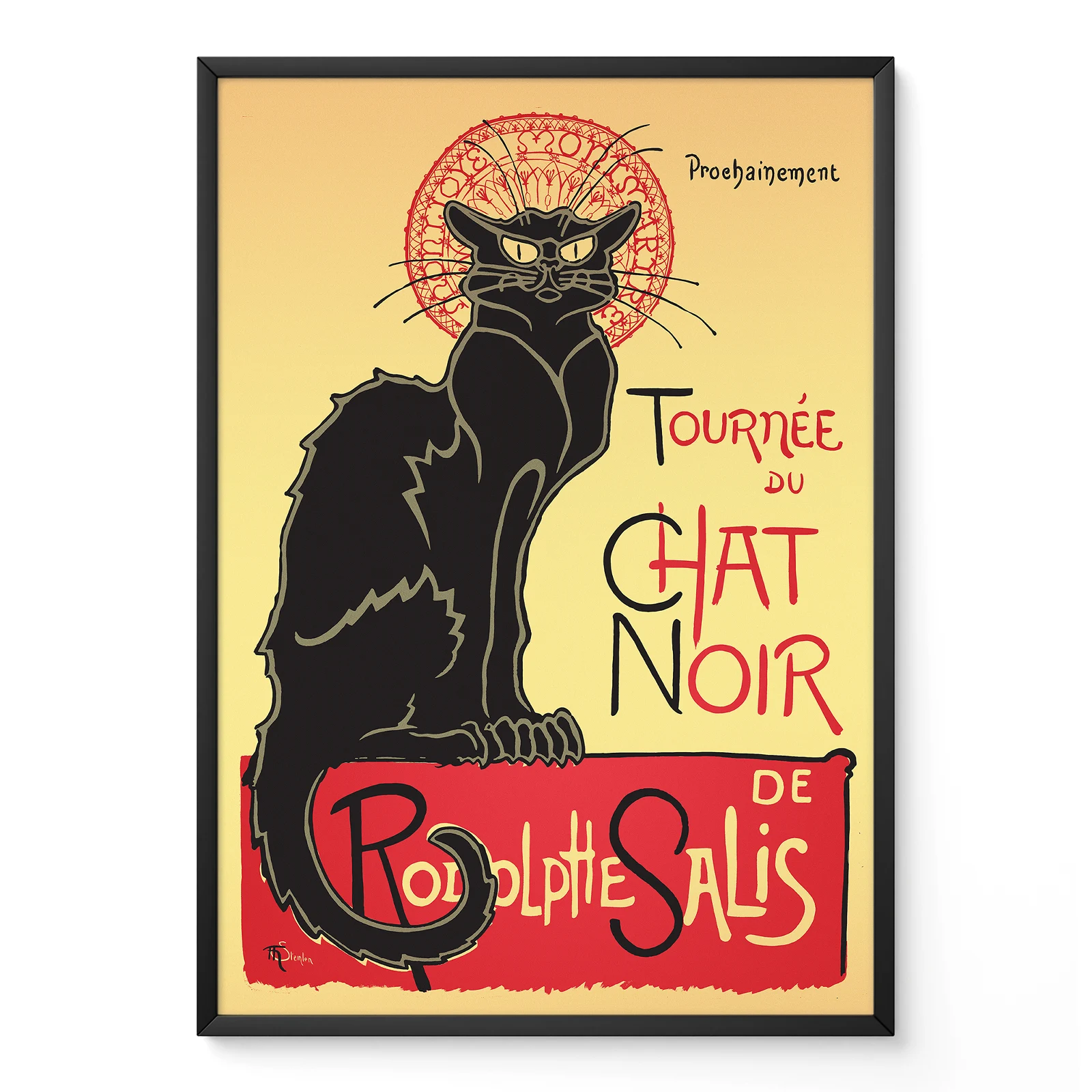 Chat Noir Wall Art – Vintage French Art Print