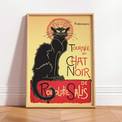 Chat Noir Wall Art – Vintage French Art Print