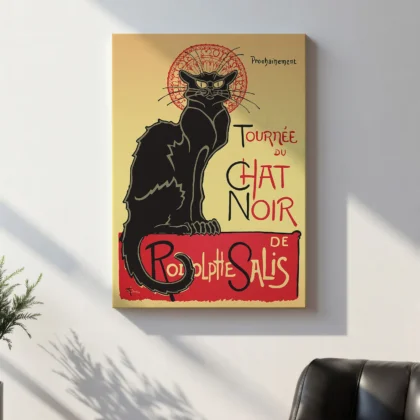 Chat Noir Wall Art – Vintage French Art Print