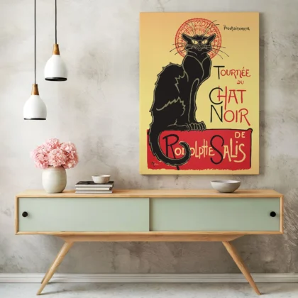 Chat Noir Wall Art – Vintage French Art Print