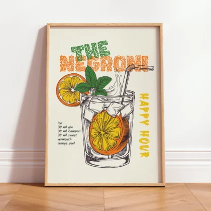 Wandbild – Negroni Rezept