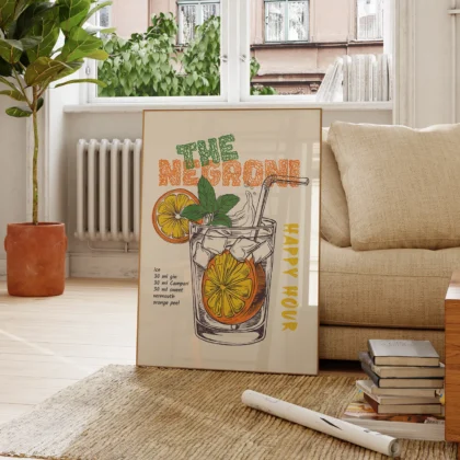 Wandbild – Negroni Rezept