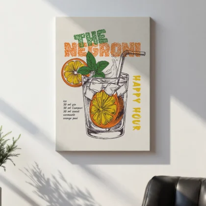 Wandbild – Negroni Rezept