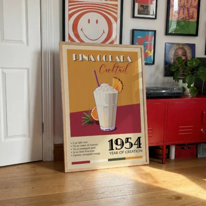 Cocktail Wall Art – Pina Colada Art Print