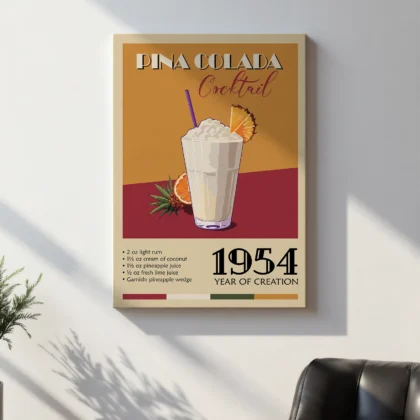 Cocktail Wall Art – Pina Colada Art Print