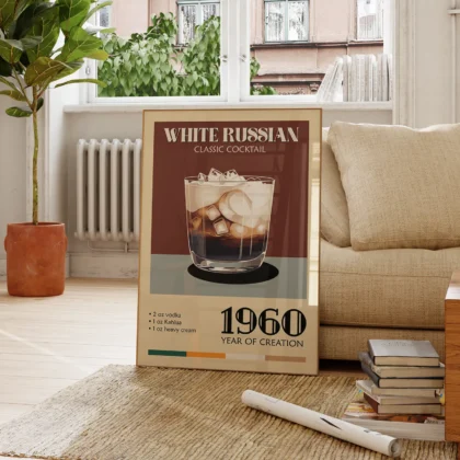 Cocktail Wall Art – White Russian Art Print