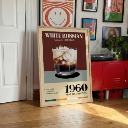 Cocktail Wall Art – White Russian Art Print