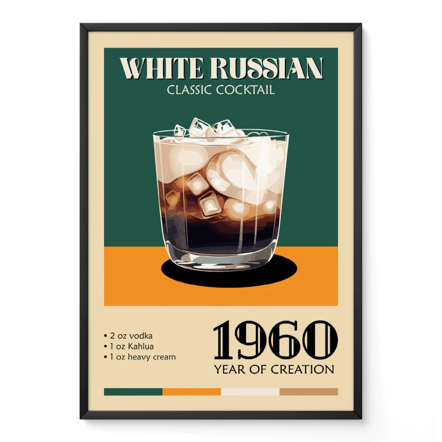 Cocktail Wall Art – White Russian