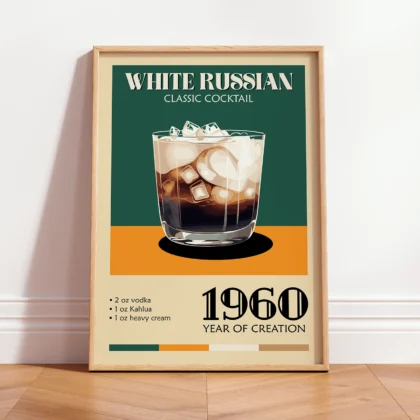 Cocktail Wall Art – White Russian