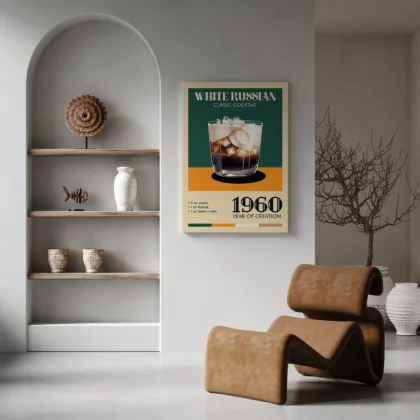 Cocktail Wall Art – White Russian