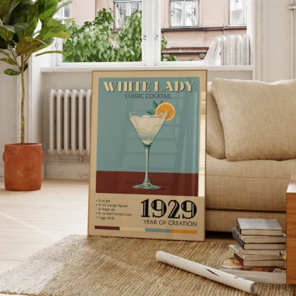 Cocktail Wall Art – White Lady