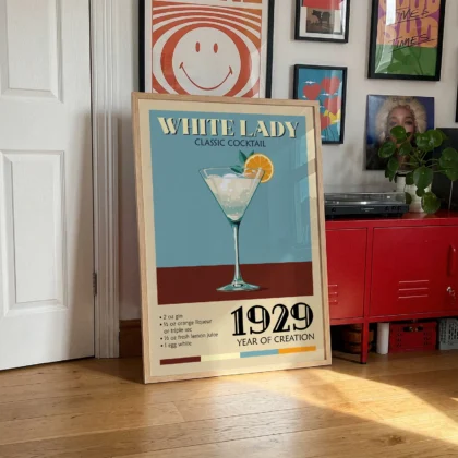 Cocktail Wall Art – White Lady