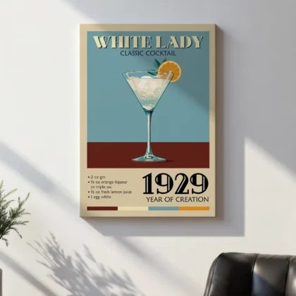 Cocktail Wall Art – White Lady