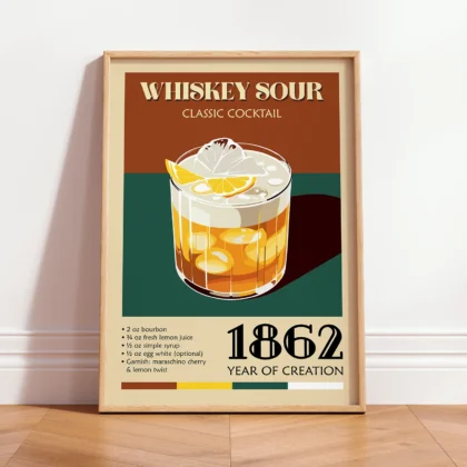 Cocktail Wall Art – Whiskey Sour