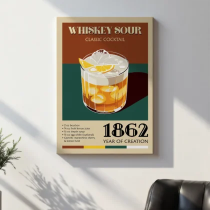 Cocktail Wall Art – Whiskey Sour