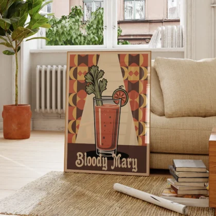 Cocktail Wall Art – Bloody Mary Art Print