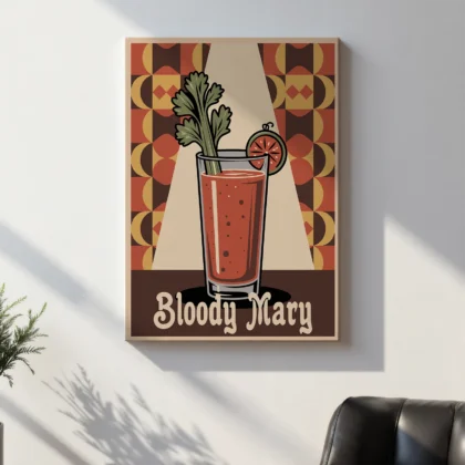 Cocktail Wall Art – Bloody Mary Art Print