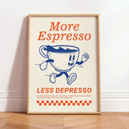 Coffee Wall Art – More Espresso Less Depresso