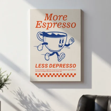 Coffee Wall Art – More Espresso Less Depresso