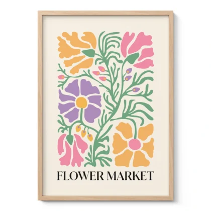 Colorful Flower Wall Art – Poster or Canvas Print