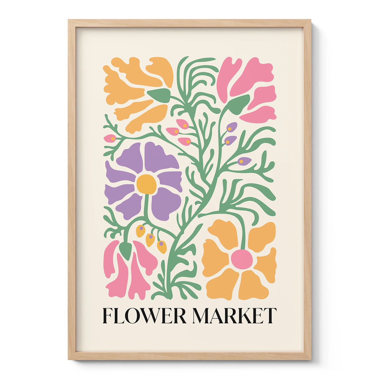 Colorful Flower Wall Art – Poster or Canvas Print
