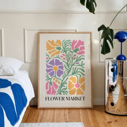 Colorful Flower Wall Art – Poster or Canvas Print