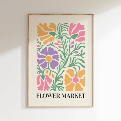Colorful Flower Wall Art – Poster or Canvas Print