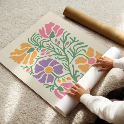 Colorful Flower Wall Art – Poster or Canvas Print