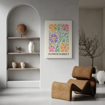 Colorful Flower Wall Art – Poster or Canvas Print