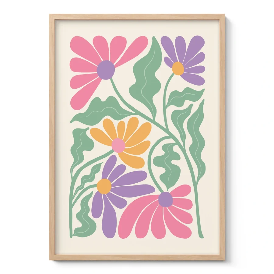 Colorful Flower Wall Art