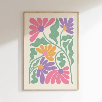 Colorful Flower Wall Art