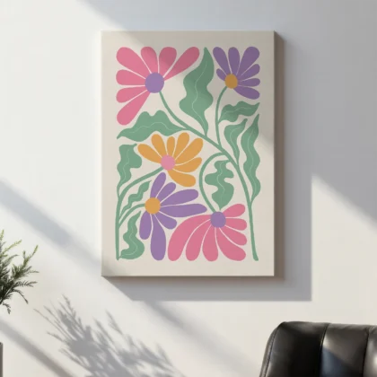 Colorful Flower Wall Art