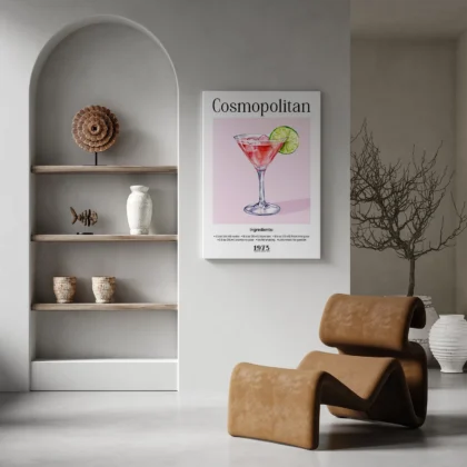 Wandbild – Cosmopolitan Cocktail Rezept