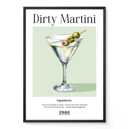 Wandbild – Dirty Martini Cocktail
