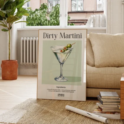 Wandbild – Dirty Martini Cocktail