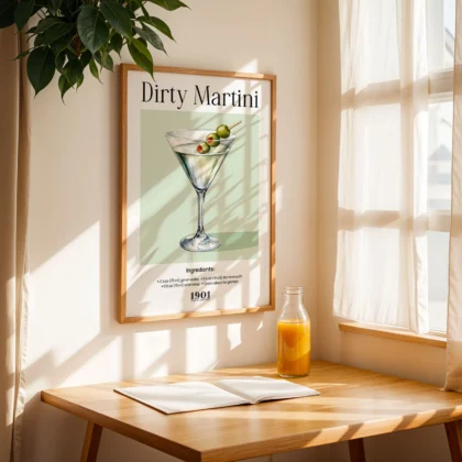 Wandbild – Dirty Martini Cocktail