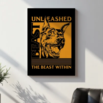Dobermann Wandbild – Unleashed Beast