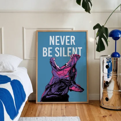 Dobermann Wandbild – Never Be Silent