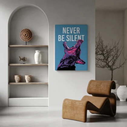 Dobermann Wandbild – Never Be Silent