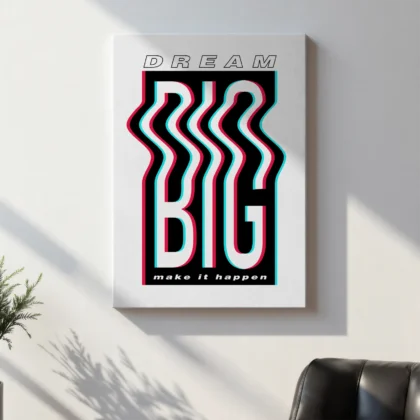 Typografie Wandbild – Dream Big