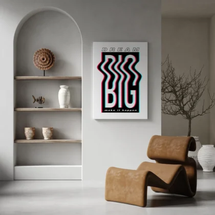 Typografie Wandbild – Dream Big