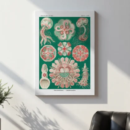 Green Discomedusae Wall Art by Ernst Haeckel