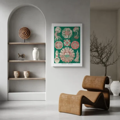Green Discomedusae Wall Art by Ernst Haeckel