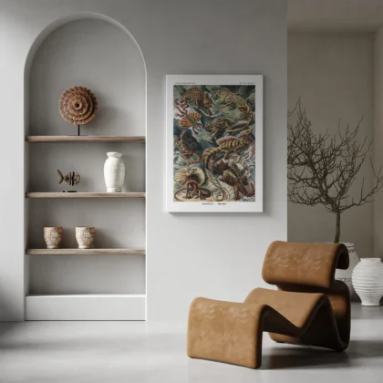 Reptiles Wall Art by Ernst Haeckel