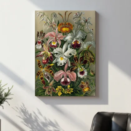 Orchideae Lilly Flowers Wall Art by Ernst Haeckel