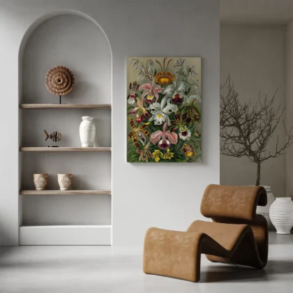Orchideae Lilly Flowers Wall Art by Ernst Haeckel